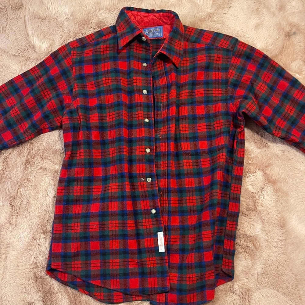 Red and green vintage flannel
